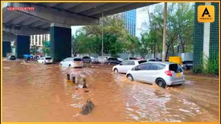 MOMBASA ROAD FLOODS CUT OFF AT CABANAS DUE TO FLASH FLOODS IN NAIROBI [upl. by Llednyl]