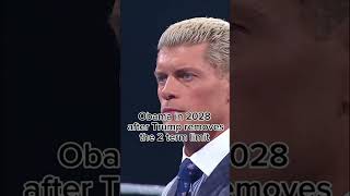 FINAL BOSS OBAMA WOULD GO HARD wwe codyrhodes obama trump therock [upl. by Ayiotal]