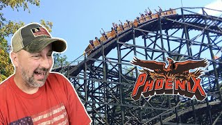 Reacting to Phoenix at Knoebels – The Classic Wooden Coaster with INSANE Airtime [upl. by Esme813]