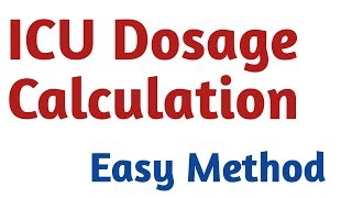 ICU Drug Dosage Calculation  Hindi [upl. by Knutson270]