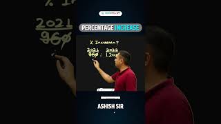 PERCENTAGE INCREASE  percentage percentagebyashishtiwarisir bankersground mathstricks [upl. by Okuy]