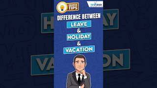 Difference between Holiday Vacation और Leave differencebetween leave holiday vacation [upl. by Gnal]