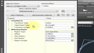 Offset of Horizontal Alignment of Road amp Offset Parameters Add widening Transition for Bus Stop [upl. by Screens519]