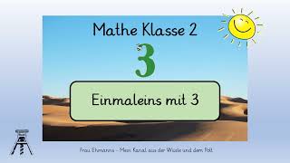 Mathe Klasse 2 Einmaleins mit der 3 mit Übung und Learningapp [upl. by Aisek]