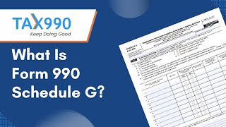 What Is Form 990 Schedule G [upl. by Adigirb]