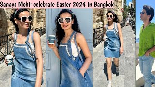 Sanaya Irani Mohit Sehgal celebrate easter 2024 in Bangkok and enjoy  Sanaya Irani  mohit [upl. by Jordanson]