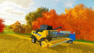 2 COMBINE HARVESTING WHEAT AND BUY NEW BIG TRACTOR KANDLIN FS22 [upl. by Magan192]