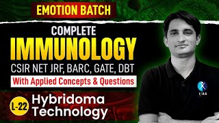 Hybridoma Technology  Complete Immunology  CSIR NET Dec 2024  L22  IFAS [upl. by Odnama]