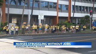 I have to sell my jewelry  Outofwork Kapiolani nurses facing hardships as lockout drags on [upl. by Gram]