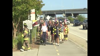 911 Silent Walk on the Ravenel Bridge honors the fallen [upl. by Tedder443]