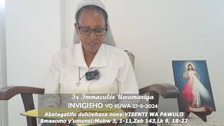 Inyigisho ya Sr Immaculée aragira ati MENYA IGIHE  Ijambo ryImana ryo kuwa 27092024 [upl. by Oicirtap305]