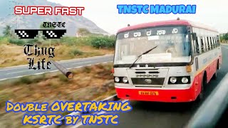 🚌TNSTC MADURAI 🚌 Double overtaking KSRTC by TNSTC 🤩 🚌  Super Fast 🚄  Thug life👨‍🚒 [upl. by Rraval874]