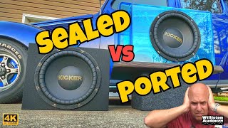 The Great Subwoofer Debate Ported vs Sealed  Which Sounds Better KICKER Comp Gold [upl. by Ardelia]