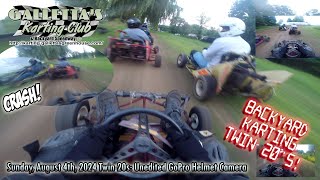 Backyard Karting  202484  Gallettas 24 Opener  GoPro  Twin 20s Helmet Cam wChris Stevens [upl. by Blaire830]