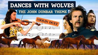 quotThe John Dunbar Themequot from Dances with Wolves  Violin Duet  sheet music [upl. by Analem]