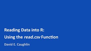 Reading Data into R  Using the readcsv Function [upl. by Ahsikyt21]