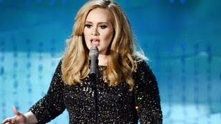 Adele Performs quotSkyfallquot First Time Live at Oscars 2013 [upl. by Marjy]