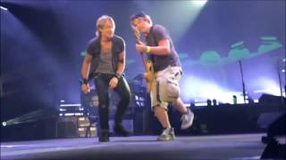 Keith Urban Invites Rob Joyce a Fan to Play Guitar on Stage [upl. by Atsillac189]