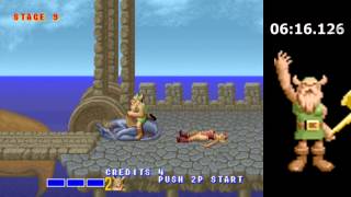 Golden Axe Arcade Speedrun in 828 With Gilius [upl. by Annahsat]