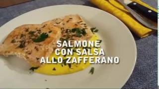 Salmone con salsa allo zafferano [upl. by Yecnahc]