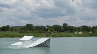 Toeside Backside 180  JB ONeill  Kicker  Cable Wakeboarding [upl. by Atteloj]