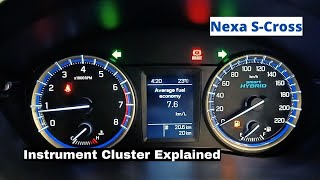 S Cross Instrument Cluster Explained  Maruti SCross 2022 Instrument Cluster [upl. by Aerdnahs]