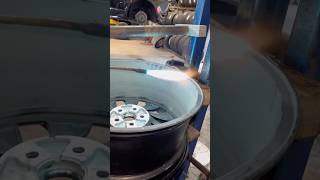 TESLA BENT WHEEL REPAIR💥‼️ shorts [upl. by Ydnir983]