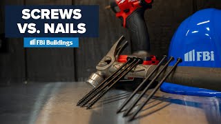 Pole Barn Battle 60Penny Nails vs 6quot HeadLOK Screws Strength Test Results Revealed [upl. by Enirak]