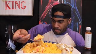 Mukbang  Cooking Crab Mac amp Cheese Chicken Sausage And Basmati Rice [upl. by Montagna]