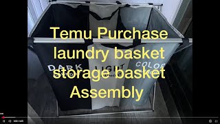 TEMU Purchase Laundry Basket  storage  assembly  review [upl. by Anecuza176]