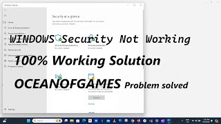 Window security not workingShowing blank screen100problem solved oceanofgames Mystorieszone [upl. by Regen]