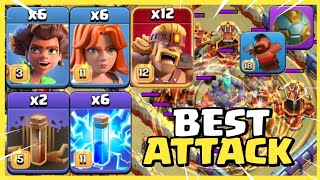 OP ZAP ROOT RIDER ATTACK STRATEGY  Valkyrie  Super Barb  TH16 Attack Strategy [upl. by Adnawyek989]