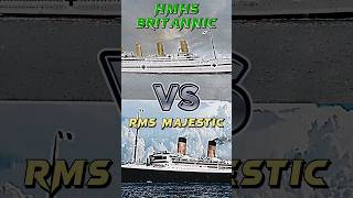 HMHS Britannic 🆚 RMS Majestic ships edit battle vs shorts fyp ww1 sinking [upl. by Azilef]