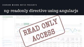 ng readonly directive in angularjs [upl. by Eisnyl]