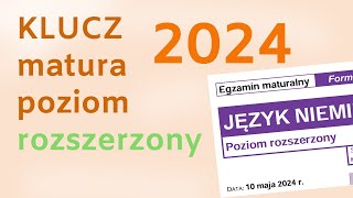 Klucz 2024 matura język niemiecki poziom rozszerzony Rozwiązania arkusza Lekcja niemieckiego [upl. by Waddle]