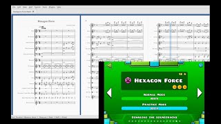 Hexagon Force  Geometry Dash Waterflame Sheet Music [upl. by Soirtimid]