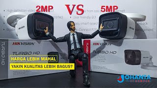 Perbandingan CCTV Hikvision 2MP vs 5 MP wide angle siang dan malam hari [upl. by Arfihs]