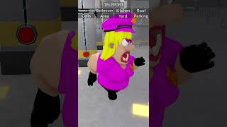 BRUNOS FAMILY PRISON RUN Obby  Playing as Cop Brunos Wife roblox obby [upl. by Drobman]