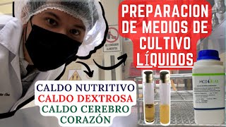 Preparación medios de cultivo Microbiología l Como preparar Medios de cultivo líquidos CALDOS [upl. by Joselyn]