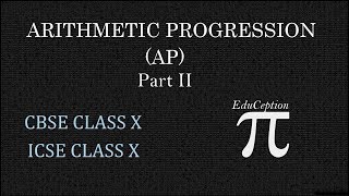 Arithmetic Progression Class 10 Mathematics  Part 2 [upl. by Asserrac233]