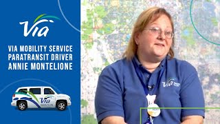 Meet Via Paratransit Driver Annie Montelione  Drive with Via Mobility Services [upl. by Moffat]