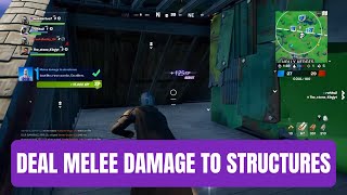 Fortnite Deal Melee Damage To Structures  Epic Quest Guide [upl. by Nnael]