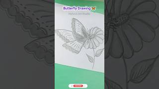 Easy Butterfly Drawing 🦋youtubeshorts art drawing butterfly [upl. by Falo]