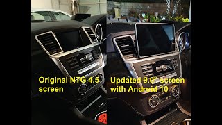 MercedesBenz ML350 W166 Android Screen Installation [upl. by Dnalwor316]