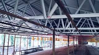 UPGRADE KANDANG AYAM BROILER  PEMASANGAN PLAFON KANDANG CLOSE HOUSE [upl. by Naujahs131]