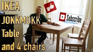 IKEA JOKKMOKK kitchen table and 4chairs [upl. by Lasorella]