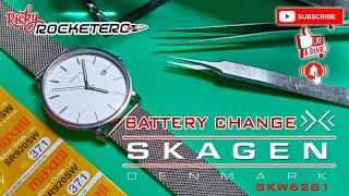 HOW TO CHANGE BATTERY FOR SKAGEN WATCH [upl. by Nahsyar]