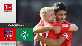 1st Bundesliga Win  1 FC Heidenheim  SV Werder Bremen 42  Highlights  MD 4 – Bundesliga 2324 [upl. by Yevette]