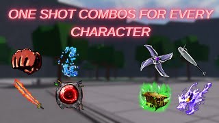 Easiest True One Shot Combos For Every Character [upl. by Kepner174]