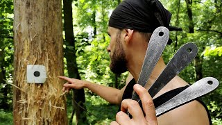 10 Knife Throwing Techniques With World ChampionAdam Celadin [upl. by Eimot]